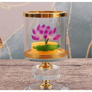 CHÂN NẾN HOA SEN PHA LÊ