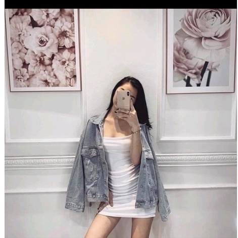 Đầm 2 dây ,đầm dây nhún sườn