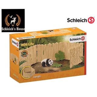 Mô hình động vật , đồ chơi con vật Schleich chính hãng Set gấu trúc và chuồng gỗ 42429 - Schleich House