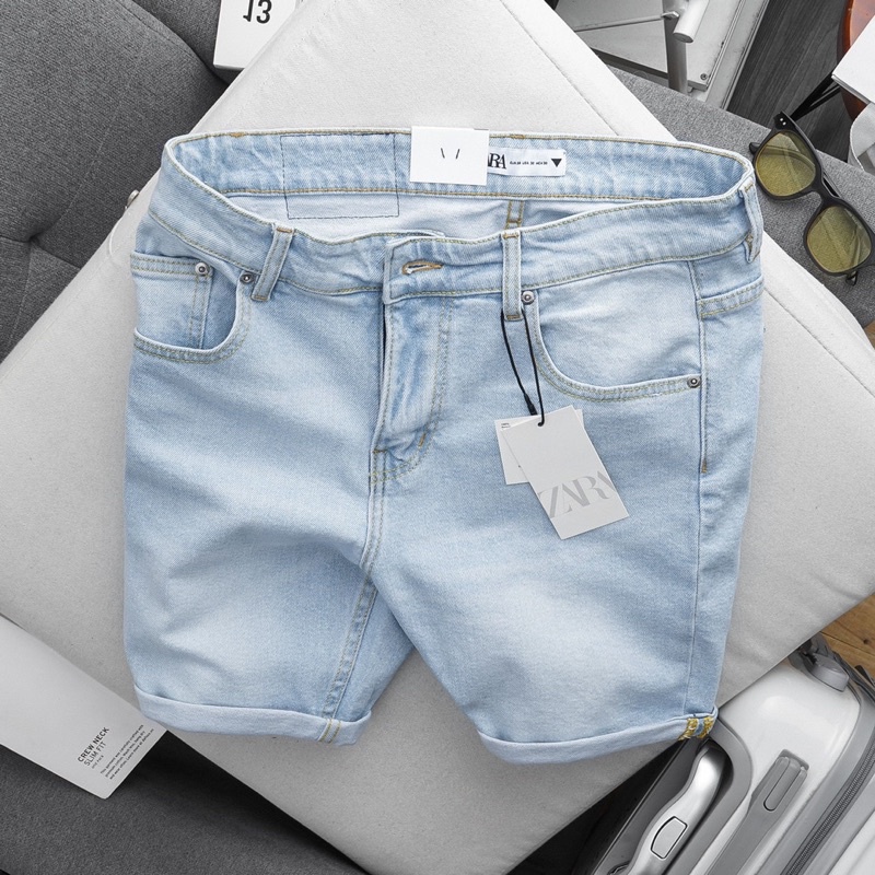 Quần short jean nam nhiều màu Quần bò nam vải jean co giãn mềm mịn form cực chuẩn