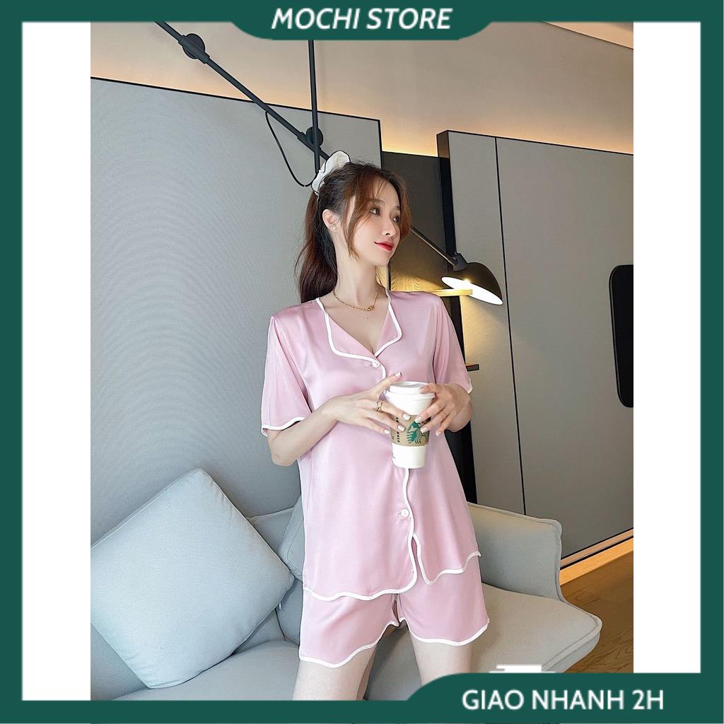 Đồ Pijama, Bộ Áo Cánh Dơi Quần Đùi Lập Thể , Đồ Mặc Nhà Chất Lụa Satin Màu Trơn  Mịn Mát Form Rộng Thoải Mái. | BigBuy360 - bigbuy360.vn