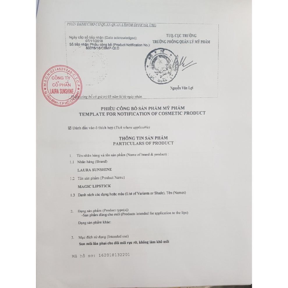 Son thỏi lì Laura Sunshine Golden Velvet Lipstick No 12 - Màu hồng ánh tím