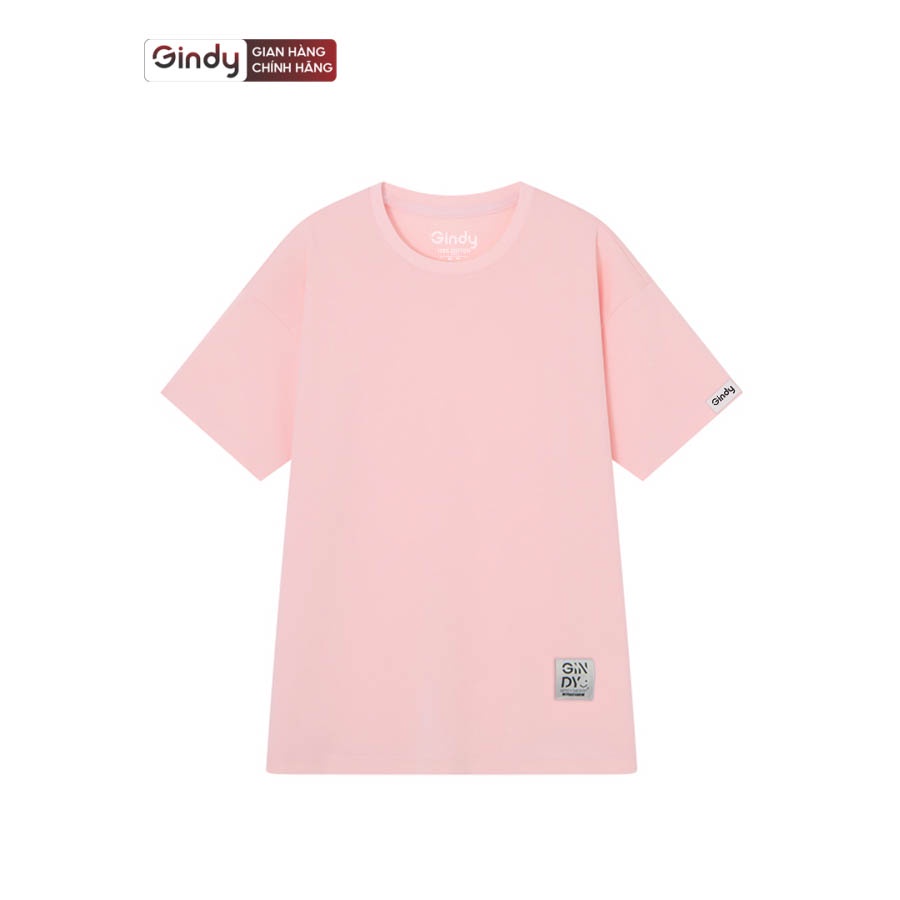 Áo phông nữ form rộng tay lỡ unisex cổ tròn GINDY Basic Tee thun nữ form rộng đủ size tay lỡ unisex cotton A038