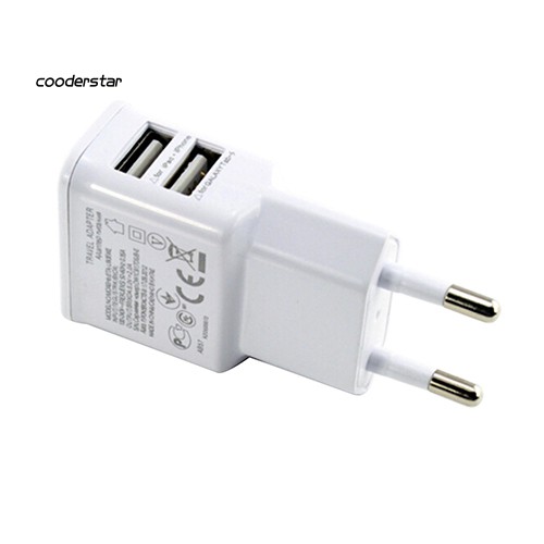 Củ sạc 2 cổng Usb 5v 2a thích hợp cho Iphone Samsung Ipad Ipod
