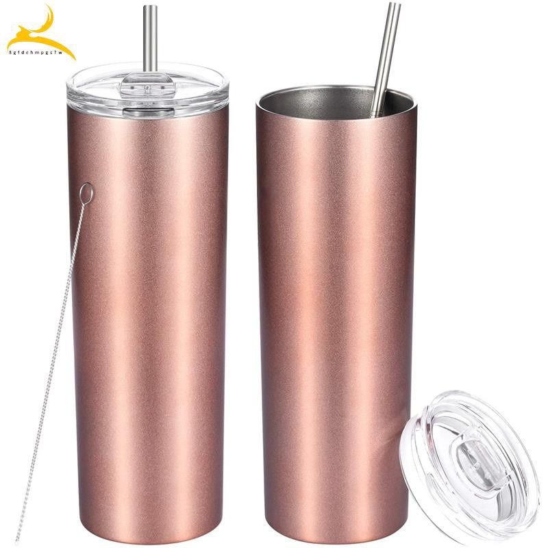 2 Pack 20 Oz Stainless Steel Double-Insulated Water Tumbler Cup