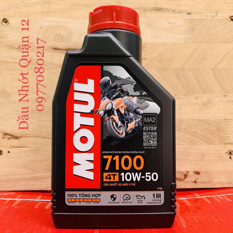 Nhớt Cao Cấp Xe Số - Tay Côn Motul 7100 4T 10W-50 Ester Core Tổng Hợp 100% Api SN Made in Motul Viet Nam