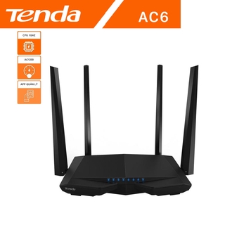 Bộ phát wifi Tenda AC6 4 râu băng tần kép chuẩn AC1200 Mbps sóng xuyên tường, Modem wifi tenda ac6,