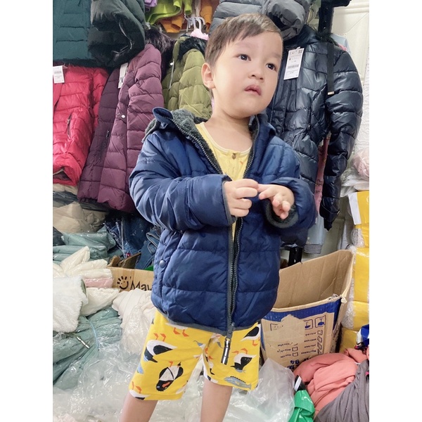 áo phao lót lông mặc 2 mặt dư xịn