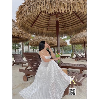 [D29] Đầm Maxi Ren Dập Ly