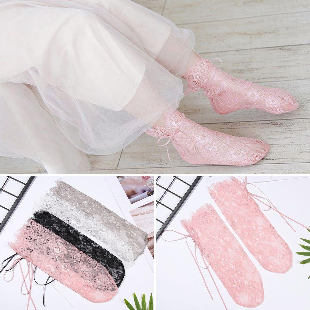 Vớ Trong Suốt Họa Tiết Hoa Dễ Thương Dành Cho Nữ