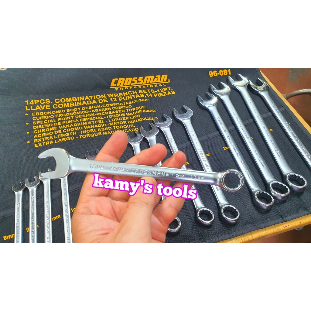 Bộ cờ lê vòng miệng 8-24mm Crossman hệ mét 14 cây model 96-081