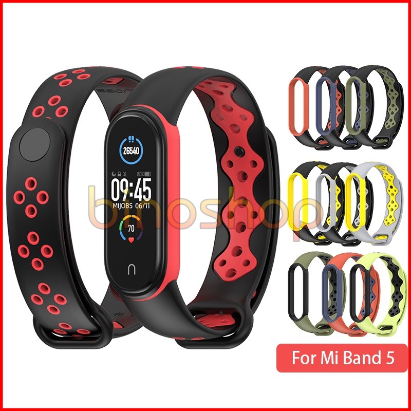 Dây đeo miband 6, miband 5 cao su NIKE thể thao MIJOBS, dây đeo thay thế mi band 5, mi band 6 silicon thể thao MIJOBS