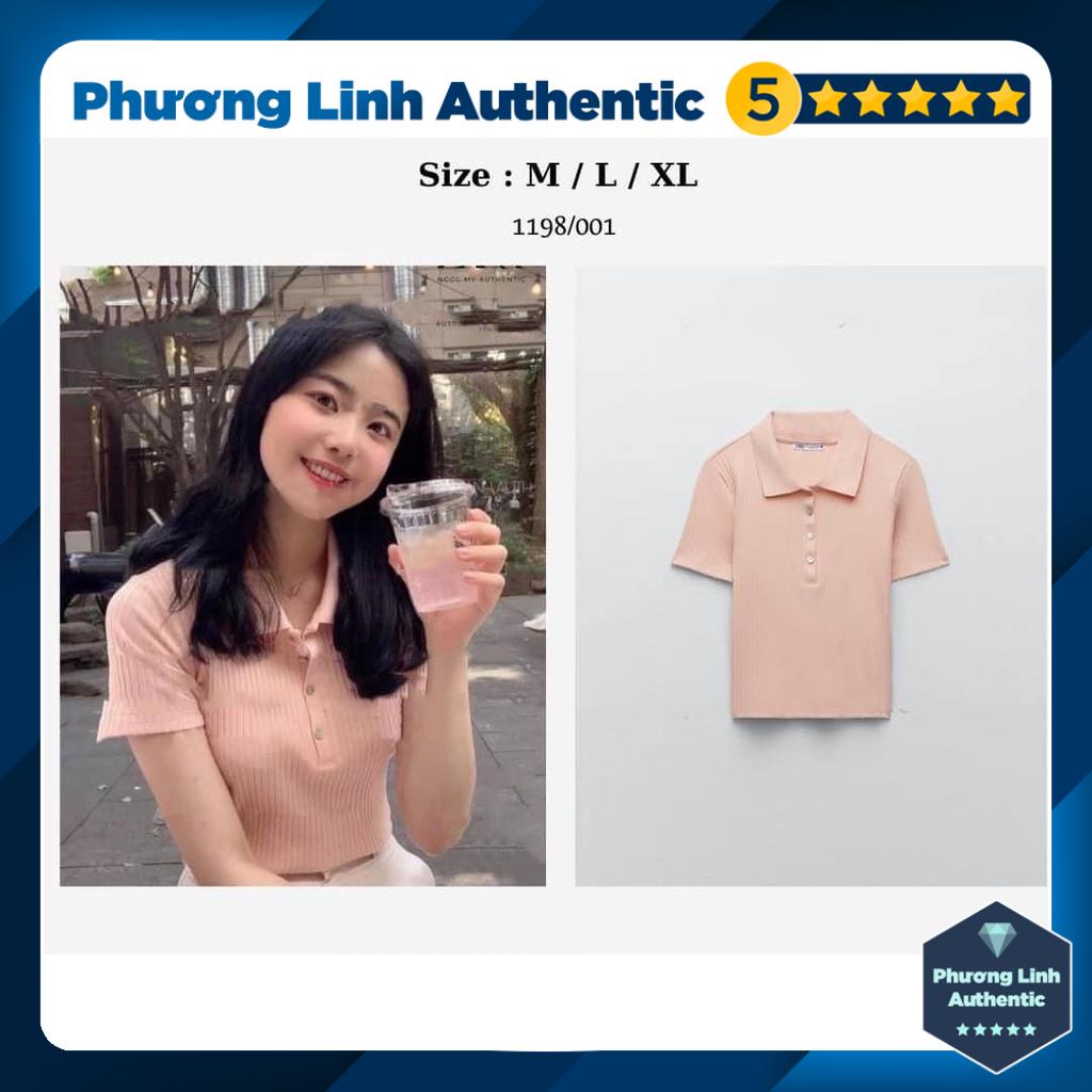 Áo thun gân cổ Polo nhiều màu form nhỏ Zara Auth New Tag có sẵn 1198/001 1198001