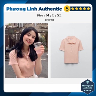 Áo thun gân cổ Polo nhiều màu form nhỏ Zara Auth New Tag có sẵn 1198/001 1198001