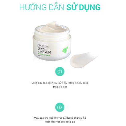 Kem Rau Má Goodndoc Centella Repair Dưỡng Ẩm Phục Hồi Da 50ml