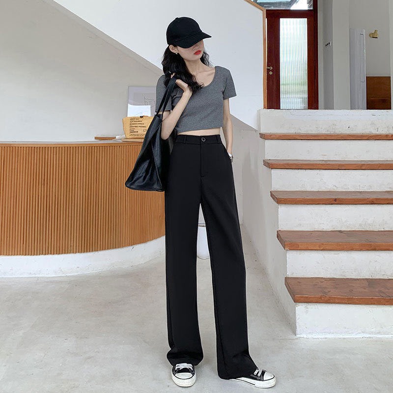 Quần Ống Rộng Hàng Quảng Châu, Quần Culottes Cạp Cao Dáng Xòe Thời trang Kiểu hàn Cao cấp