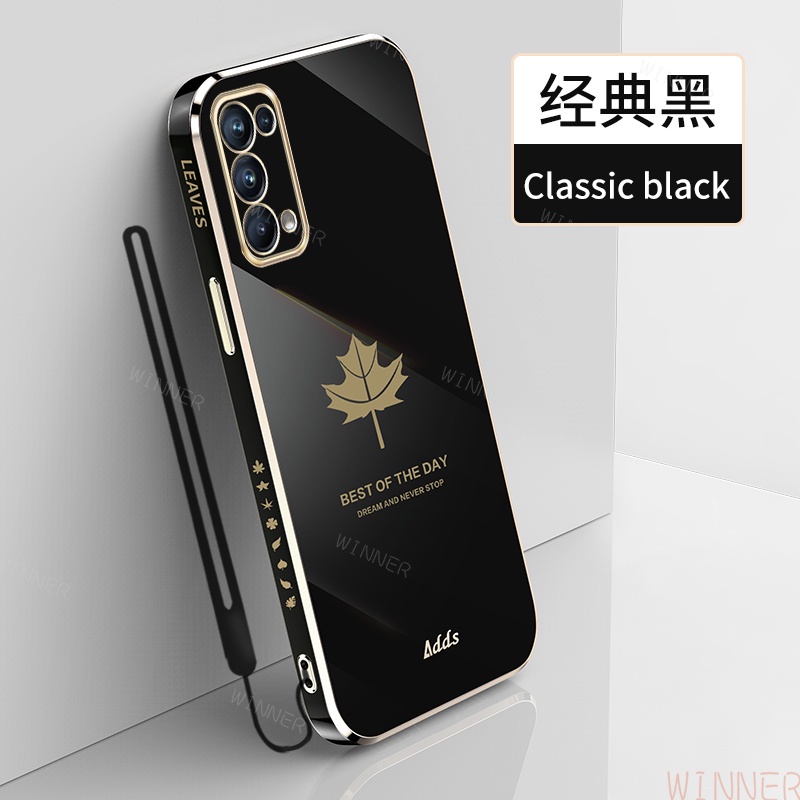Ốp Lưng OPPO Reno5 Reno6 Reno6Z Reno4 Reno3 Reno4F Reno5F Reno2F Reno2 Ốp Điện Thoại Mềm In Hình Lá Phong Cho xfy