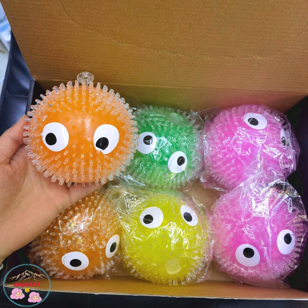 bóng gai hạt có mắt cảm xúc Squishy Mochi mềm mịn dễ thương chân thực giảm stress co dãn đàn hồi ngộ nghĩnh bóp giải trí