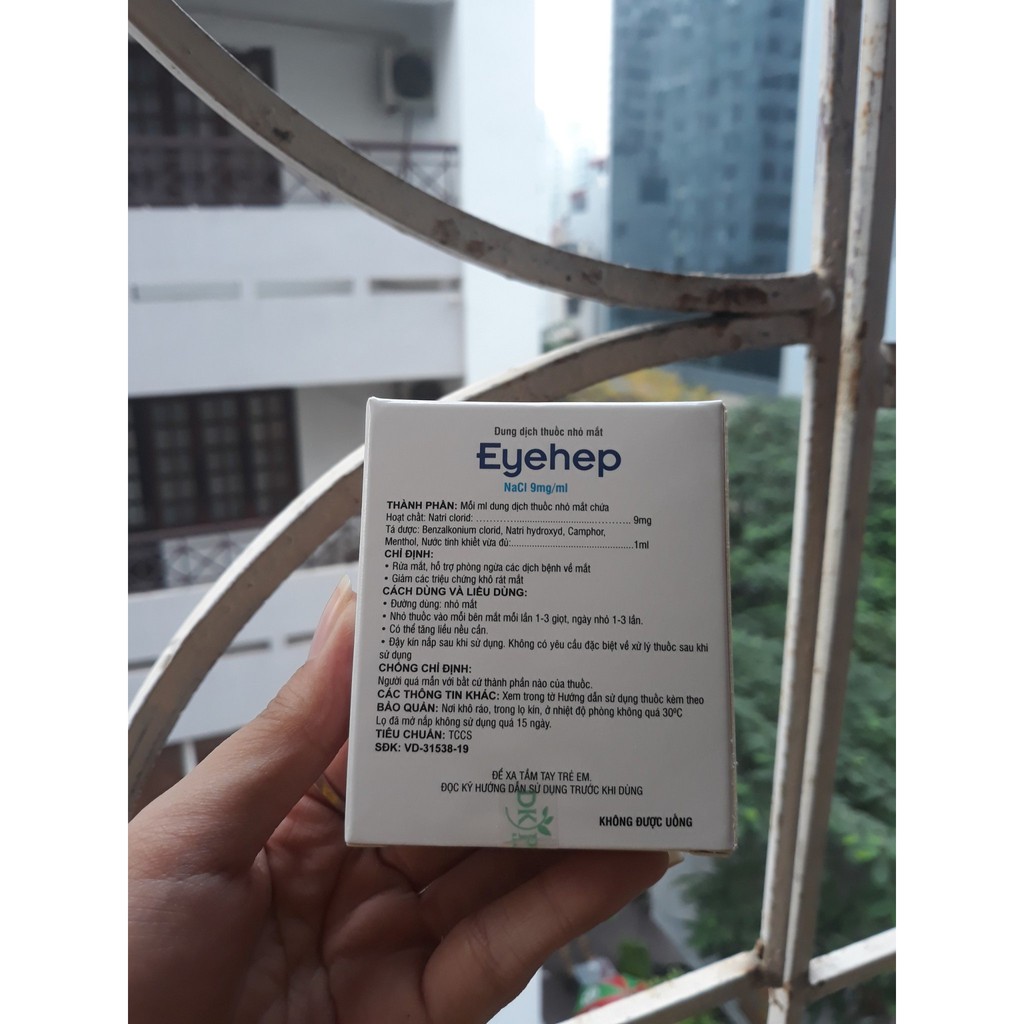 Dung dịch nước nhỏ mắt dưỡng mắt EYEHEP giúp giảm khô mắt, các bệnh lý về mắt