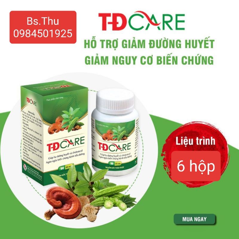 TĐ CARE - TĐCARE Giúp hạ và duy trì ổn định đường huyết, giảm cholesterol.