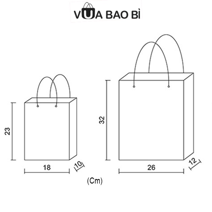 Túi đựng quà họa tiết kẻ hình chữ nhật trang nhã-Vua Bao Bì, túi quà quai dây đai chắc chắn