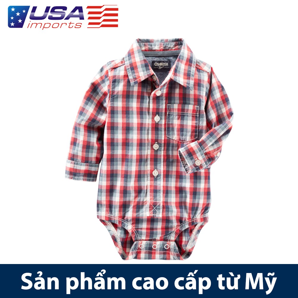 Bodysuit sơ mi tay dài sọc Osh-cót Auth Từ Mỹ (11777127)