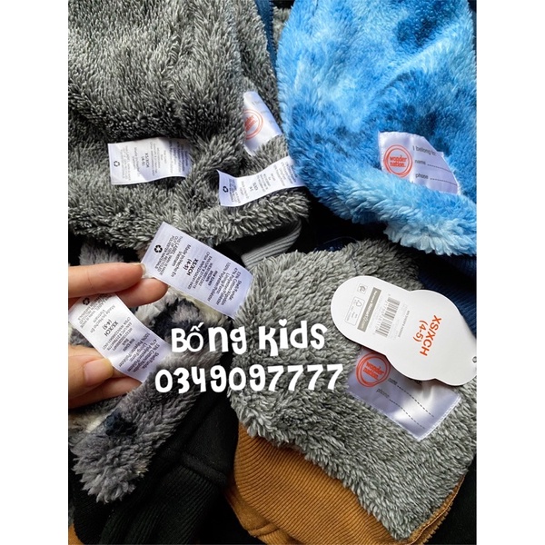 Áo Khoác Hoodie Bé Trai Lót Lông Cừu WonderNation(gạch tên hãng)