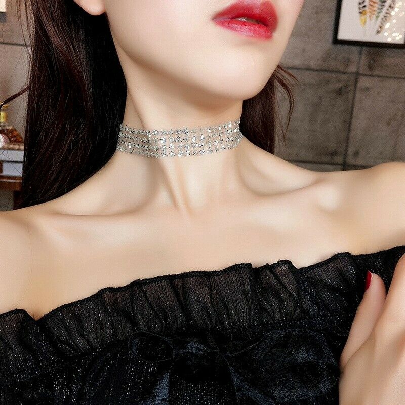 Korean Sexy Chocker Clavicle Women Chain Sequin Necklace Fashion Jewellery Accessories