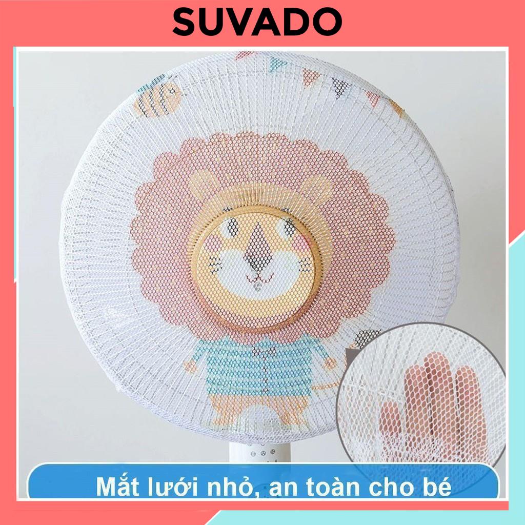 Lưới Bọc Quạt điện Có Dây Rút bảo vệ An Toàn Cho Bé Hoạt Hình Dễ Thương LBQ SUVADO