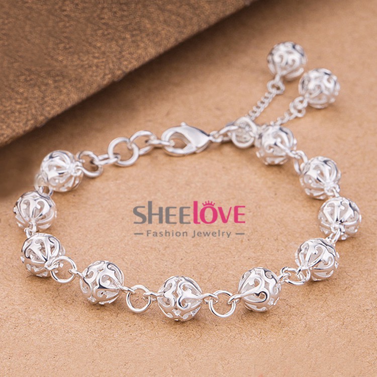 Vòng tay nữ bạc bí ngô bi rỗng tròn 8ly giá sỉ ma bạc s925 bán chạy thời trang hàn quốc SPB-LT115 | BigBuy360 - bigbuy360.vn