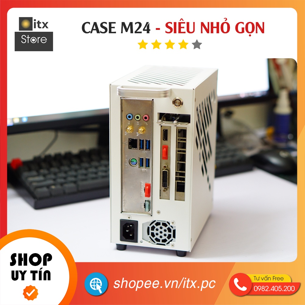 [ITX Store] - Combo Case iTX M24 Siêu Nhỏ Gọn (Case+Riser) | BigBuy360 - bigbuy360.vn