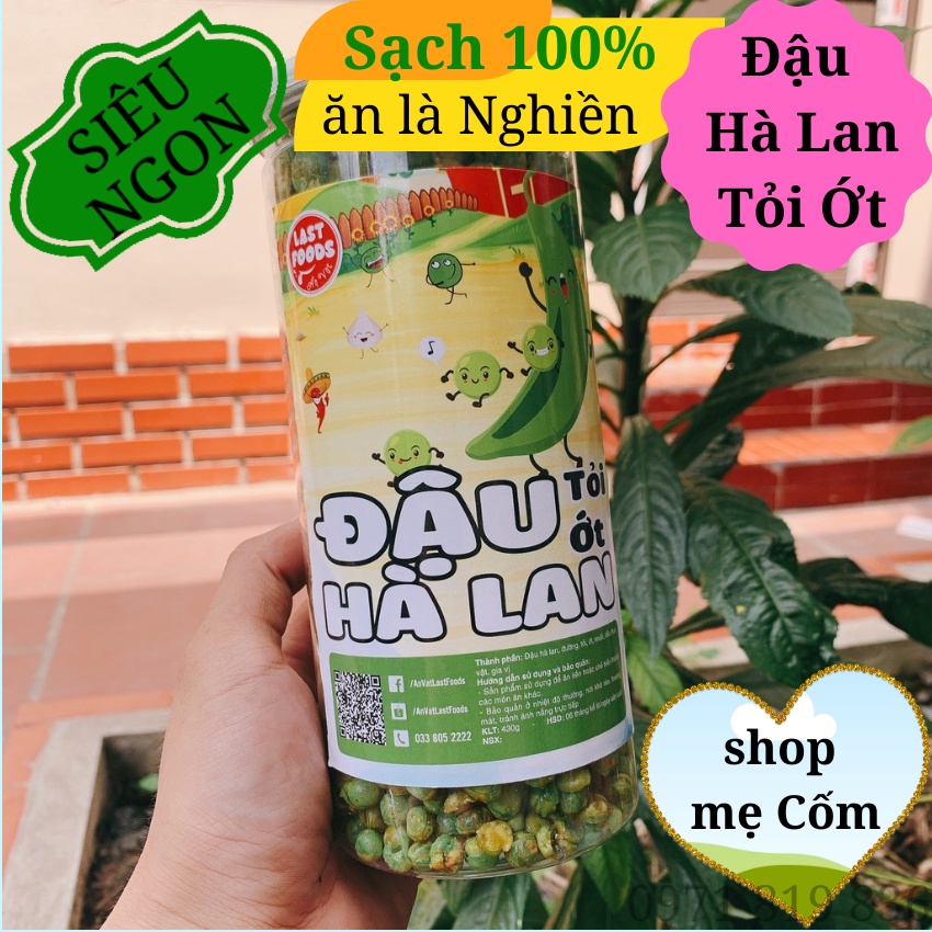 Đậu Hà Lan Tỏi Ớt Cay Giòn 430gr