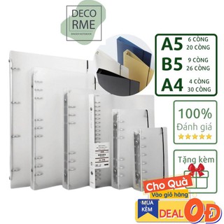 Bìa sổ còng a4 a5 b5 4 6 9 20 26 còng làm sổ planner bullet journal decorme -buitinhshop