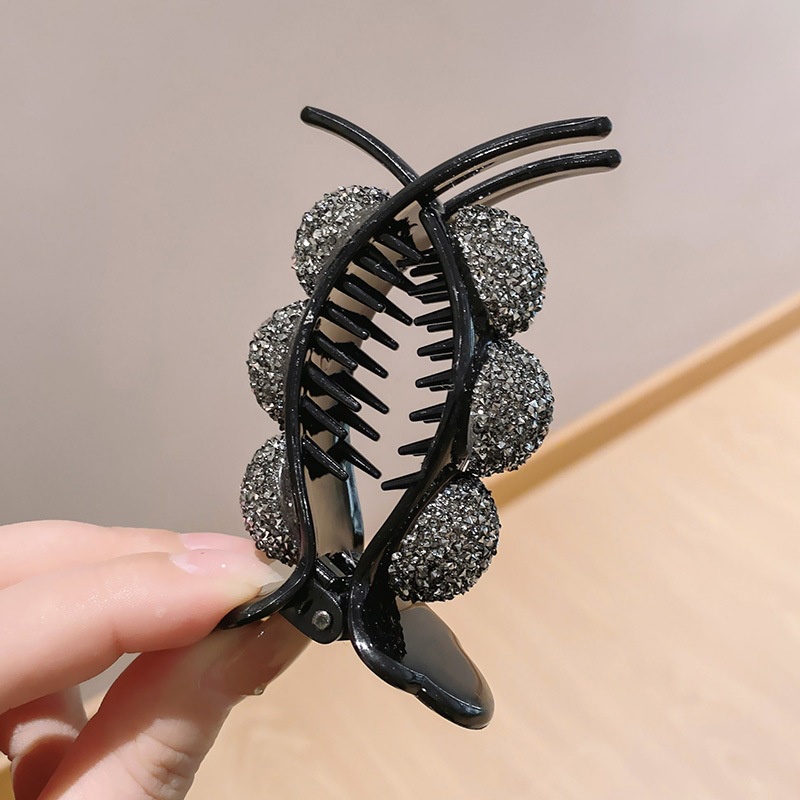 Kẹp Tóc Đính Đá Phong Cách Retro Chất Lượng Cao Cho Nữ