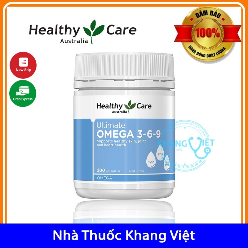 Omega 3 6 9 Healthy Care Ultimate Của Úc (200 Viên) - Dưỡng chất cần thiết cho sức khỏe và tim mạch