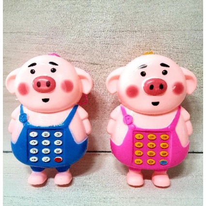 Điện Thoại Đồ chơi Phát Nhạc Chạy Pin Hình Con Heo Hồng Giành Cho Bé Yêu