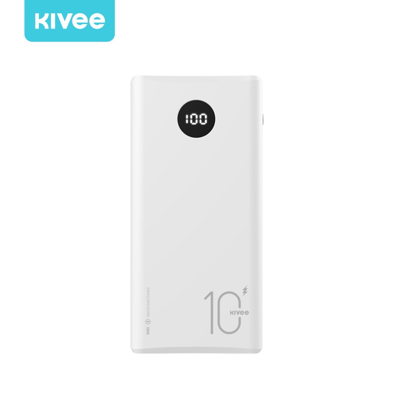 Sạc dự phòng Kivee 22.5W PD QC3.0 sạc nhanh bảo hành 6 tháng có màn hình điện tử thông minh + 3 cổng vào ra