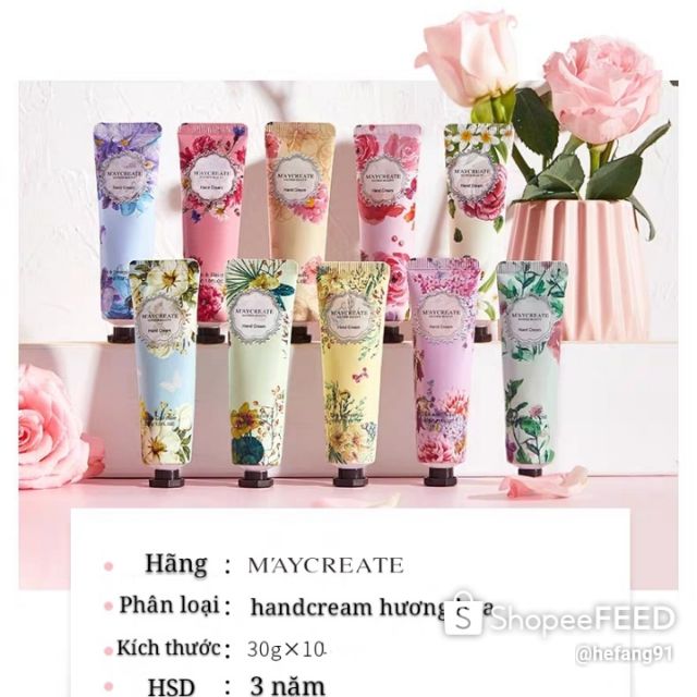 ( COMBO 10 TUÝP) KEM DƯỠNG TAY HANCREAM MAYCREATE