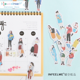 Flowertree Sticker Bộ 40 hình dán trang trí họa tiết hoạt hình