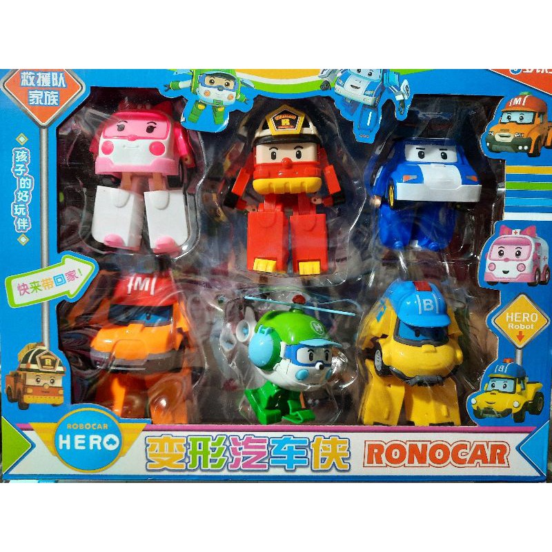 Đồ chơi poli biến hình_robot car poli NoBrandPlastic