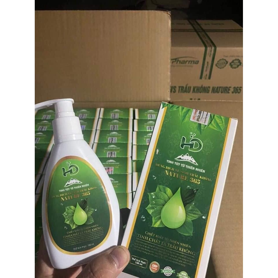 Dung dịch vệ sinh trầu không nature 365, giảm hôi, hết ngứa, khí hư