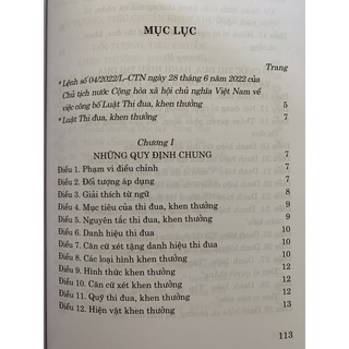Sách-Luật Thi Đua, Khen Thưởng