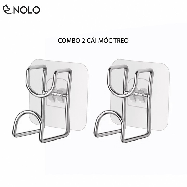 Combo 2 Móc Dán Treo Thớt, Thau, Chậu Chất Liệu Inox 304 Cực Chắc Chịu Lực Tối Đa 5KG