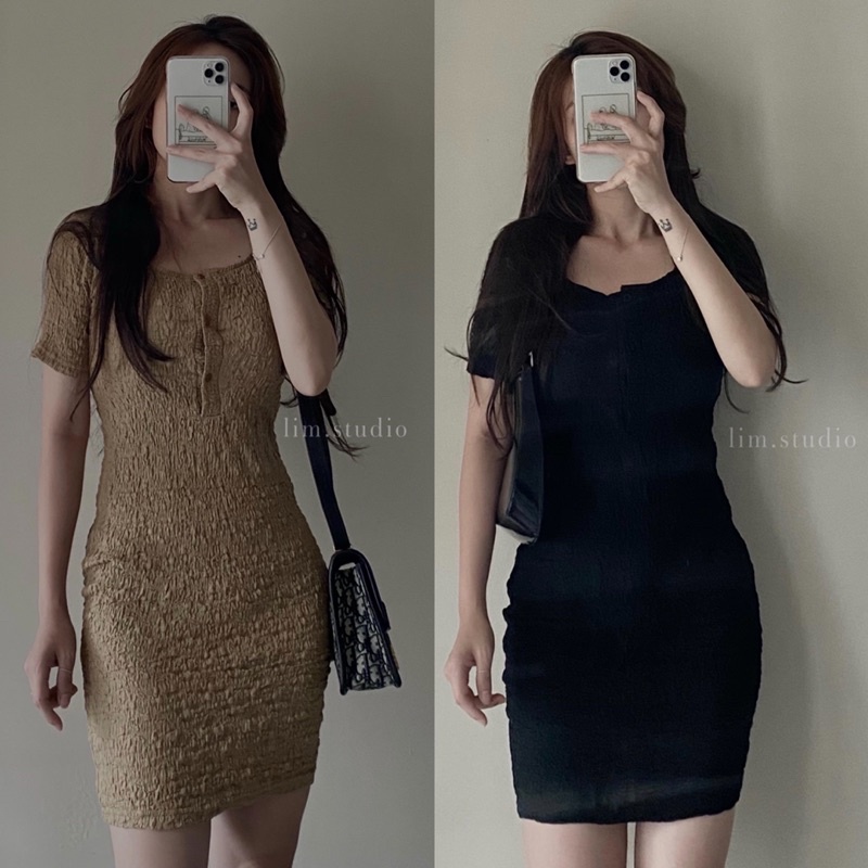 Váy body thun xốp [ảnh thật shop chụp]