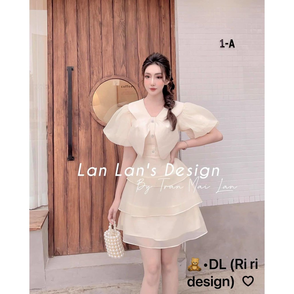 Váy tiểu thư tầng tầng nơ to Đính Đá ( kèm ảnh thật, video )