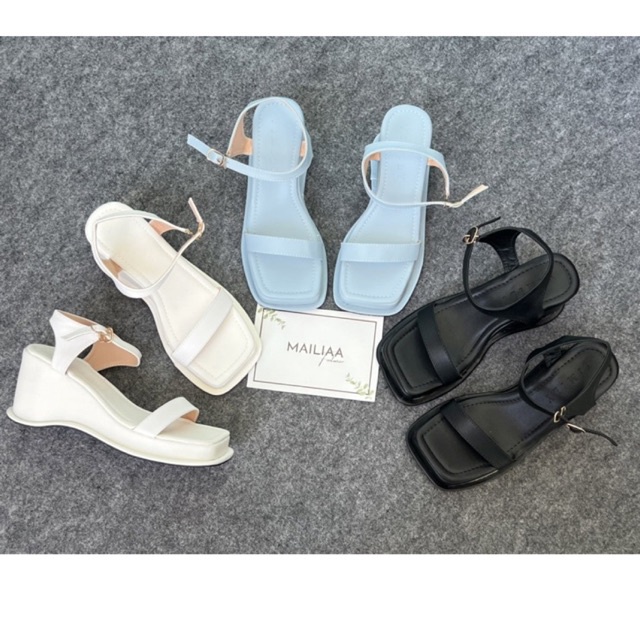 Sandal xuồng quai ngang MAILIAA đế 7 phân dễ đi