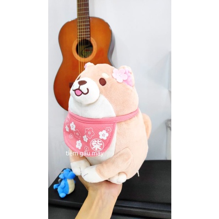 Gấu bông chó shiba đeo yếm dễ thương  nhiều mẫu đáng yêu chất bông mềm mịn
