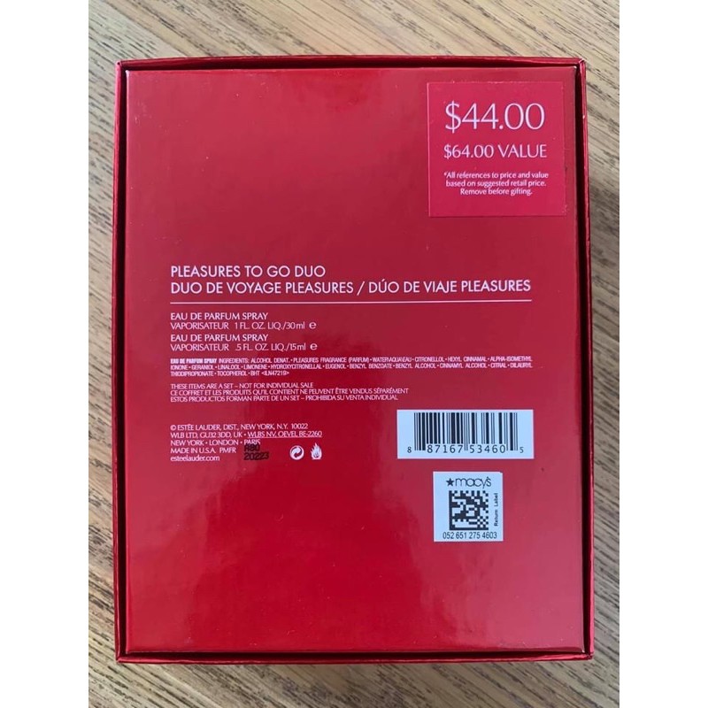 Set 2 chai nước hoa Estee Lauder Pleasures (30ml+15ml) | Thế Giới Skin Care