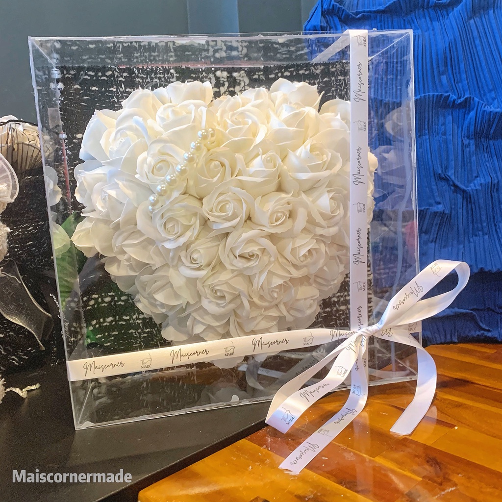 Hộp quà tim hoa hoa  MAISCORNERMADE lưu giữ ký ức tình yêu, Quà tặng sang trọng mới lạ