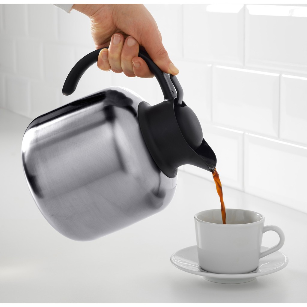 Bình ấm giữ nhiệt inox có tay cầm Sluka IKEA 1.8L